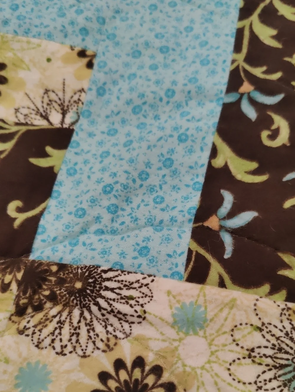 Handmade Floral Patchwork Embroidery Quilt Y2K Cottagecore Shabby Chic